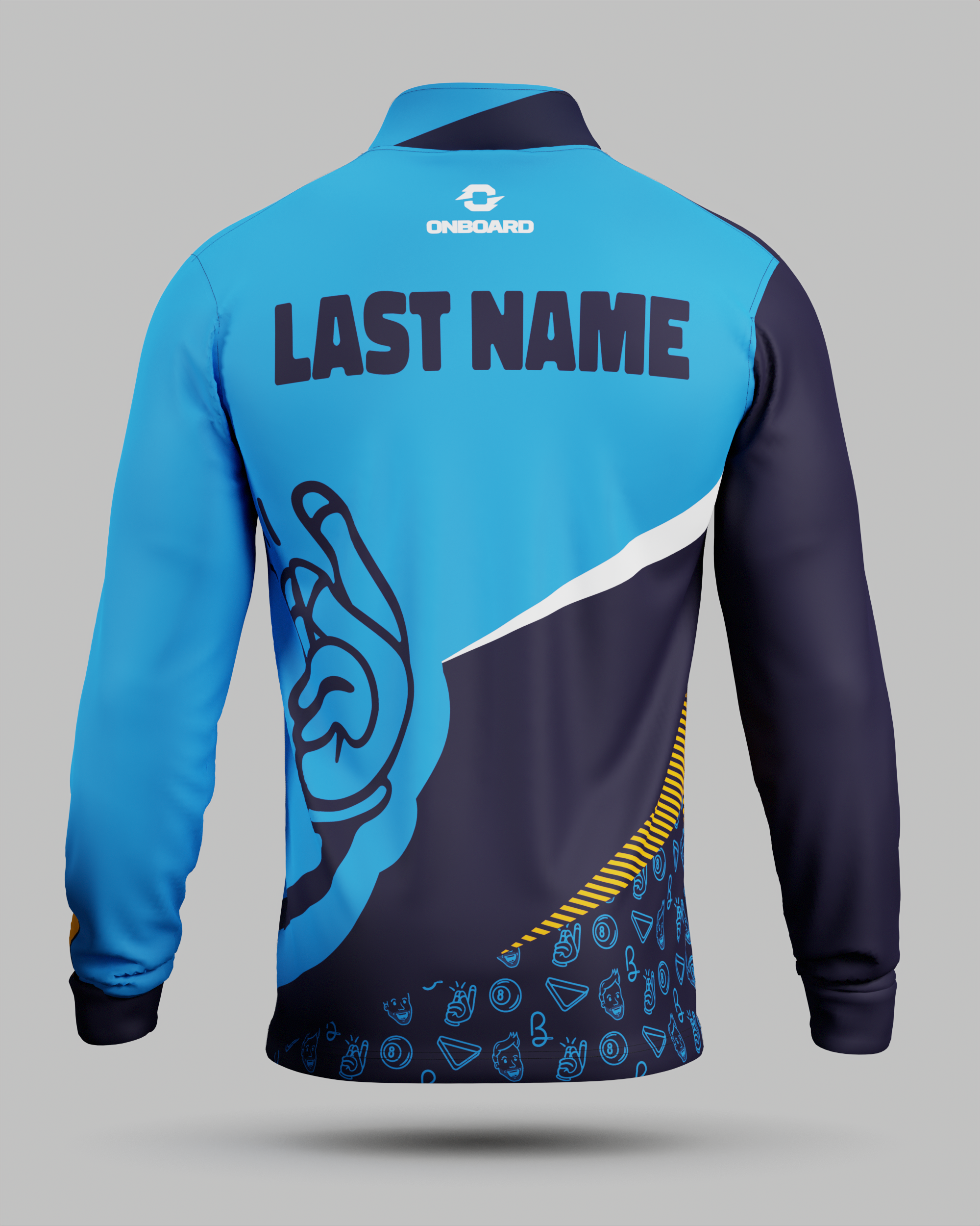 Official Billartist 1/2 Zip Midlayer Blue
