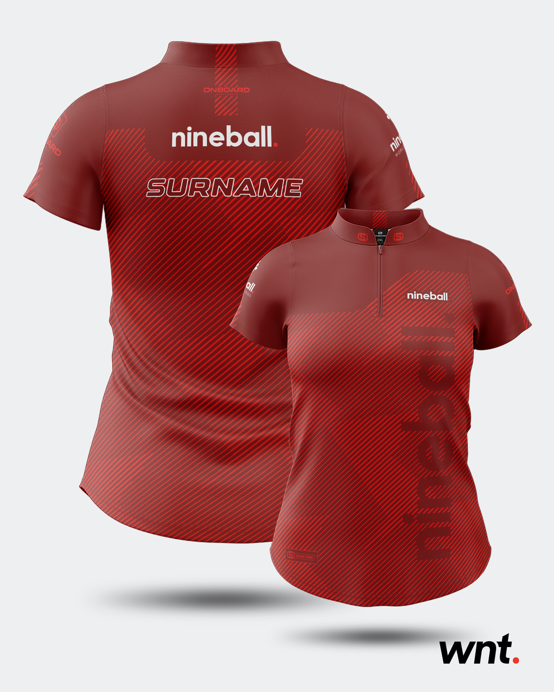 Essential Nineball-Trikot für Damen – Rot