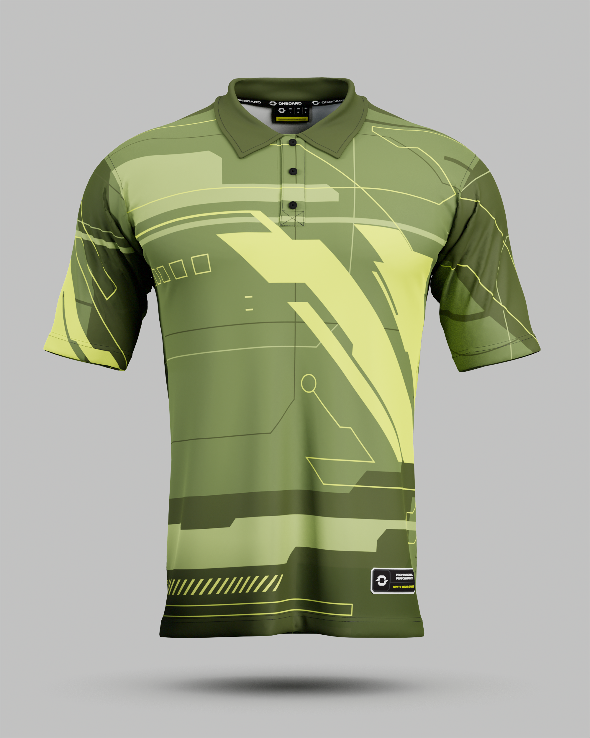 Express Tokyo 2.0 3 Button Polo Collar Jersey Green