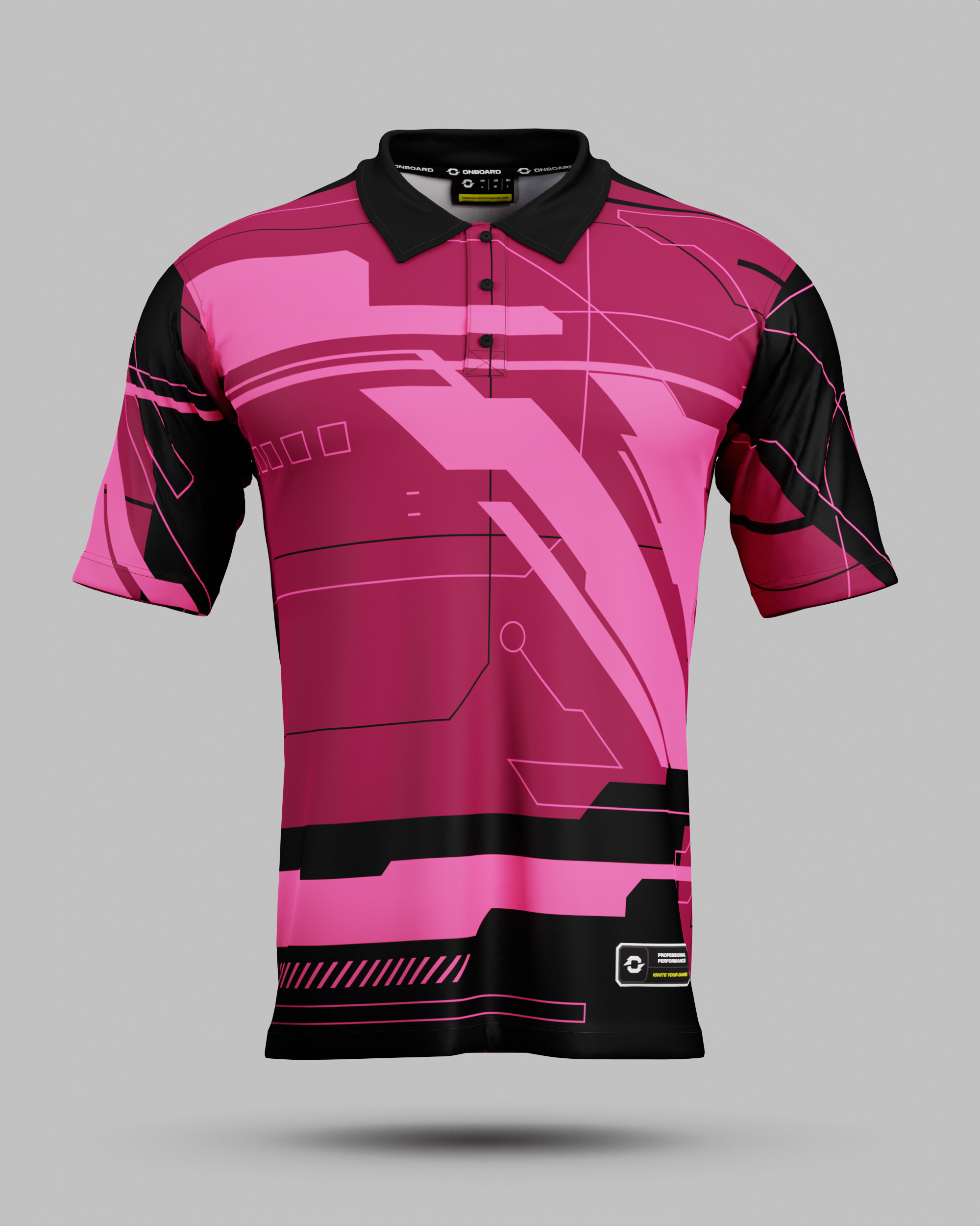 Express Tokyo 2.0 3 Button Polo Collar Jersey Pink