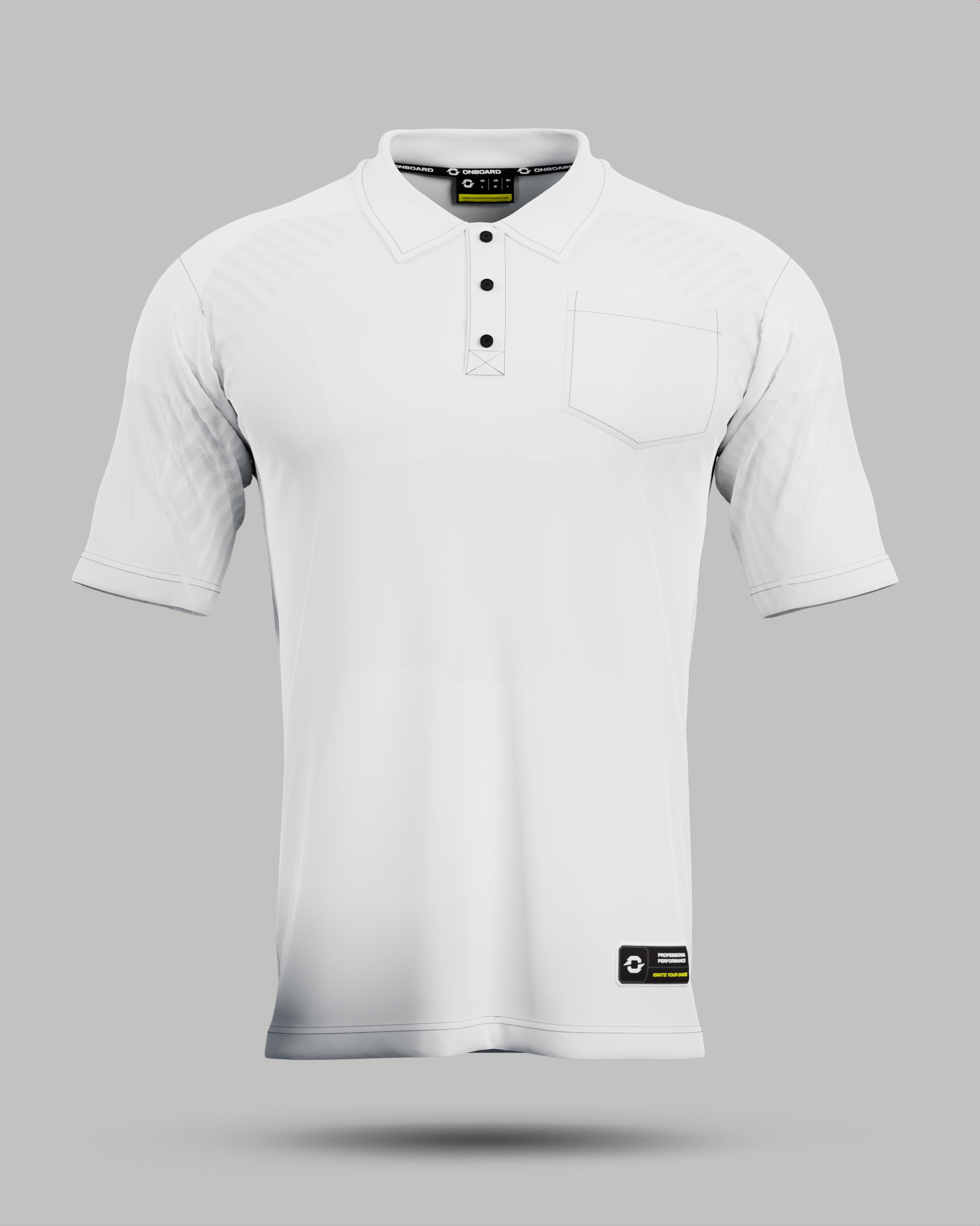 Onyx 3 Button Polo Collar Jersey With Pocket