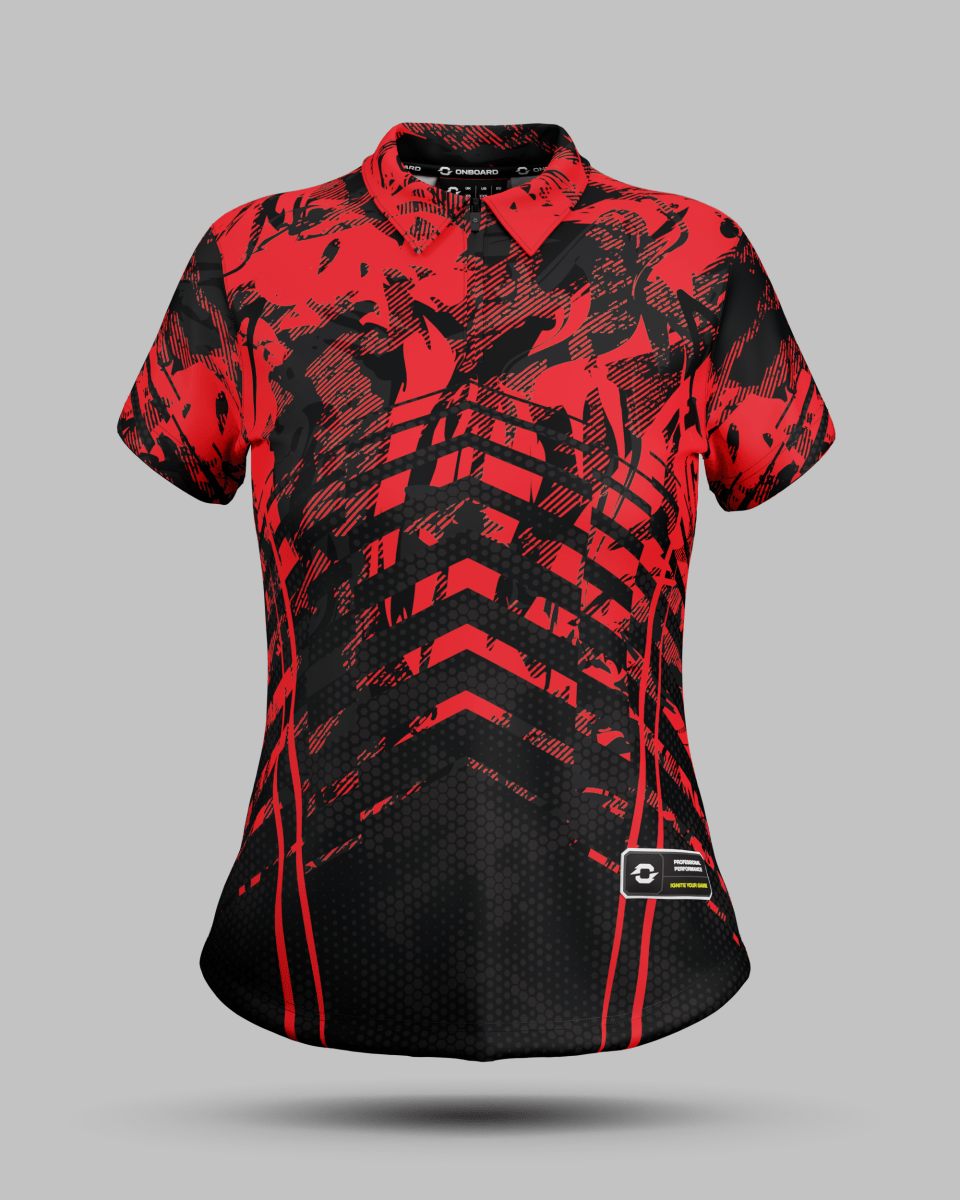Womens Arizona 1/4 Zip Polo Collar Jersey - Onboard Sportswear
