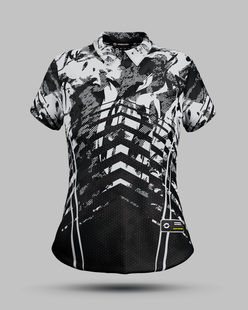 Womens Arizona 1/4 Zip Polo Collar Jersey - Onboard Sportswear
