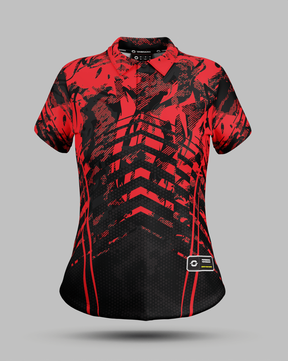 Womens Arizona 3 Button Polo Collar Jersey - Onboard Sportswear
