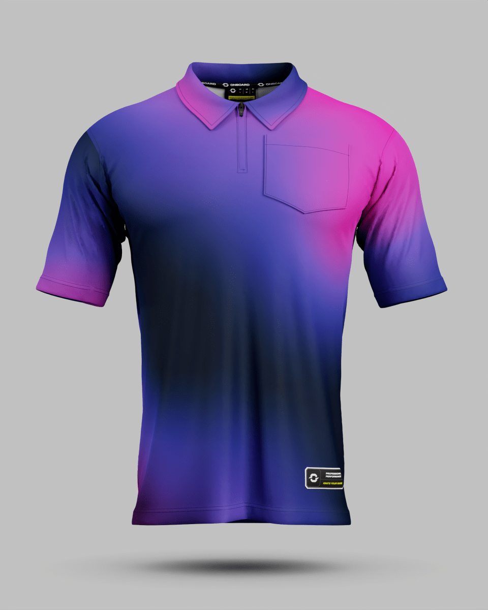 Aura 1/4 Zip Polo Collar Jersey With Pocket - Onboard Sportswear
