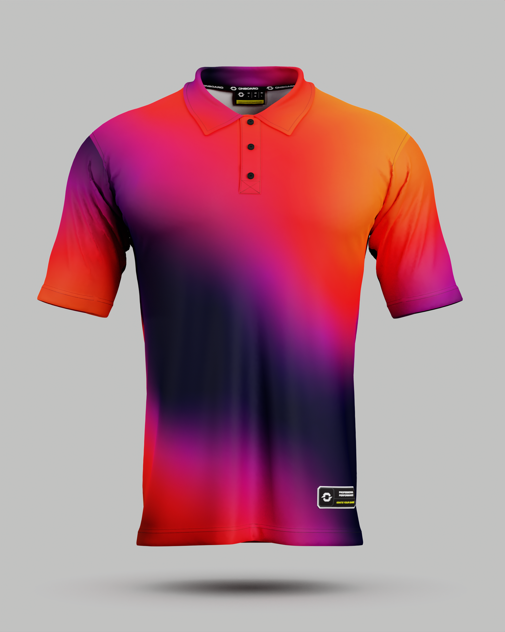 Aura 3 Button Polo Collar Jersey
