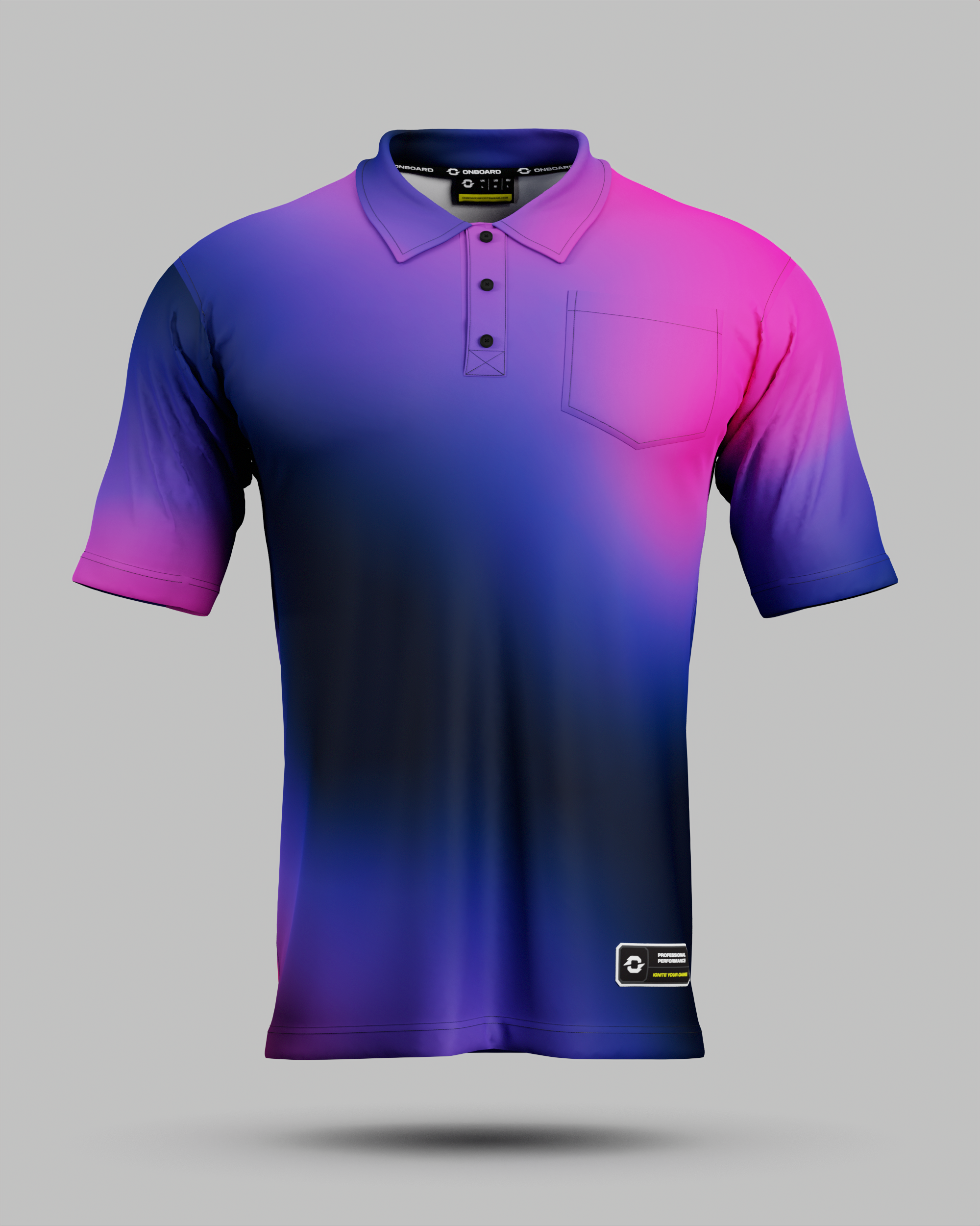 Youth Aura 3 Button Polo Collar Jersey With Pocket
