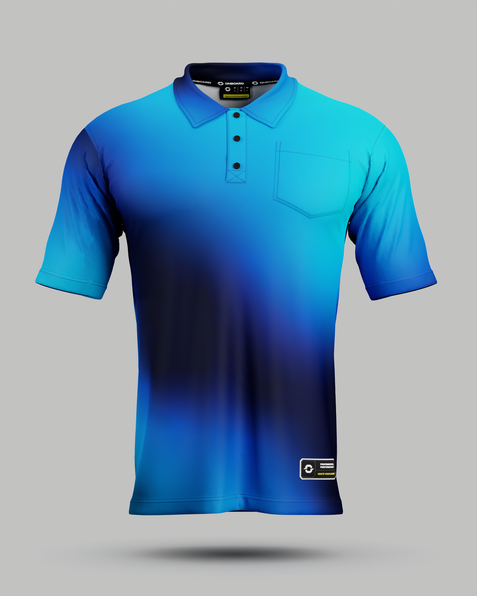 Youth Aura 3 Button Polo Collar Jersey With Pocket
