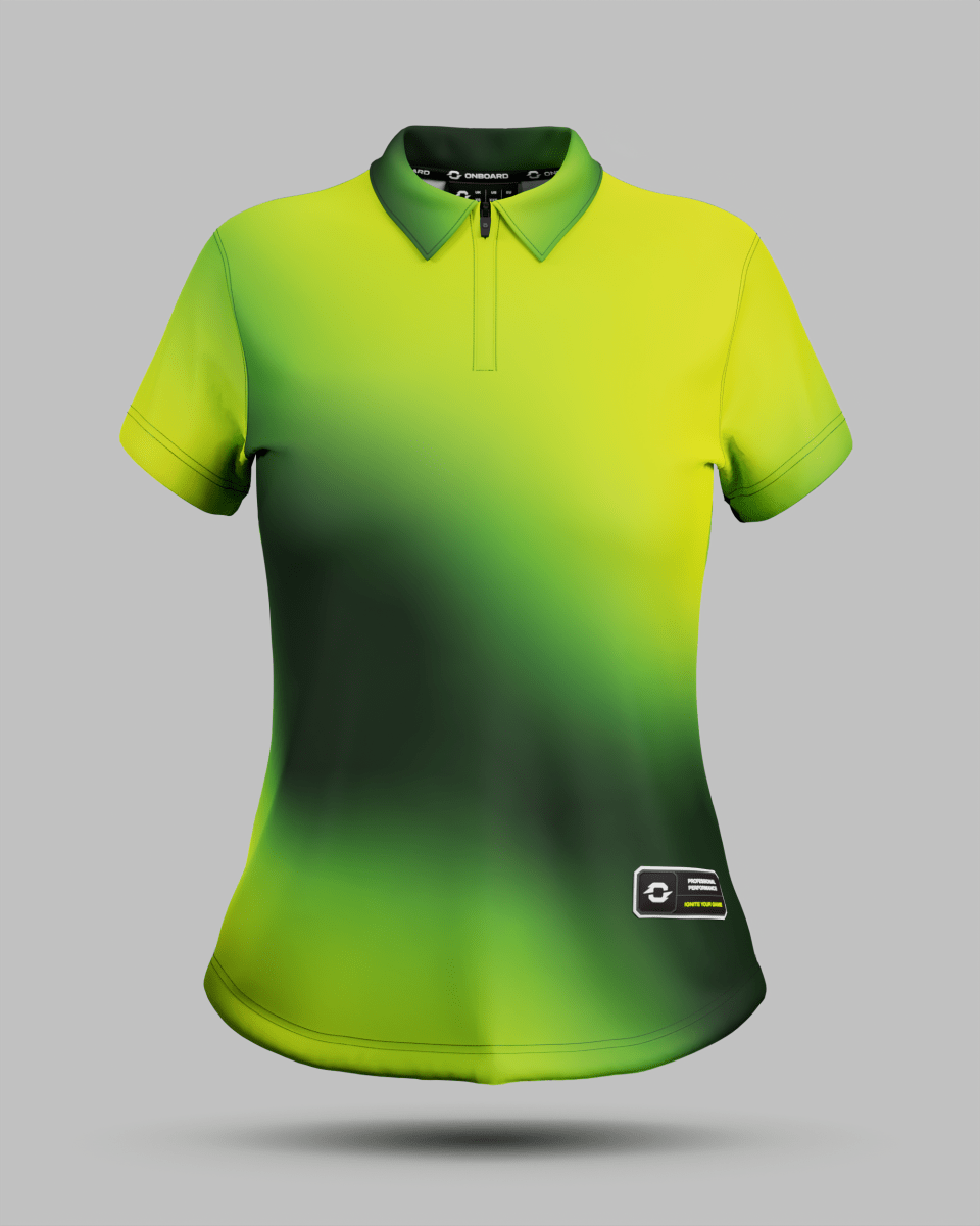 Womens Aura 1/4 Zip Polo Collar Jersey - Onboard Sportswear