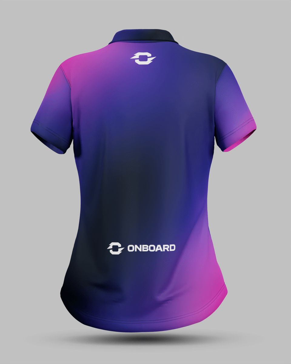 Womens Aura 1/4 Zip Polo Collar Jersey - Onboard Sportswear