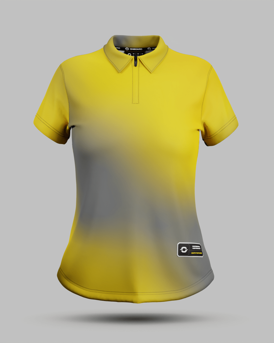 Womens Aura 1/4 Zip Polo Collar Jersey - Onboard Sportswear