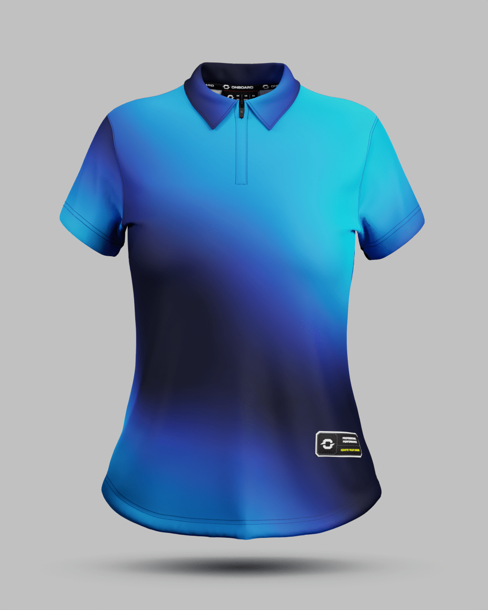 Womens Aura 1/4 Zip Polo Collar Jersey - Onboard Sportswear