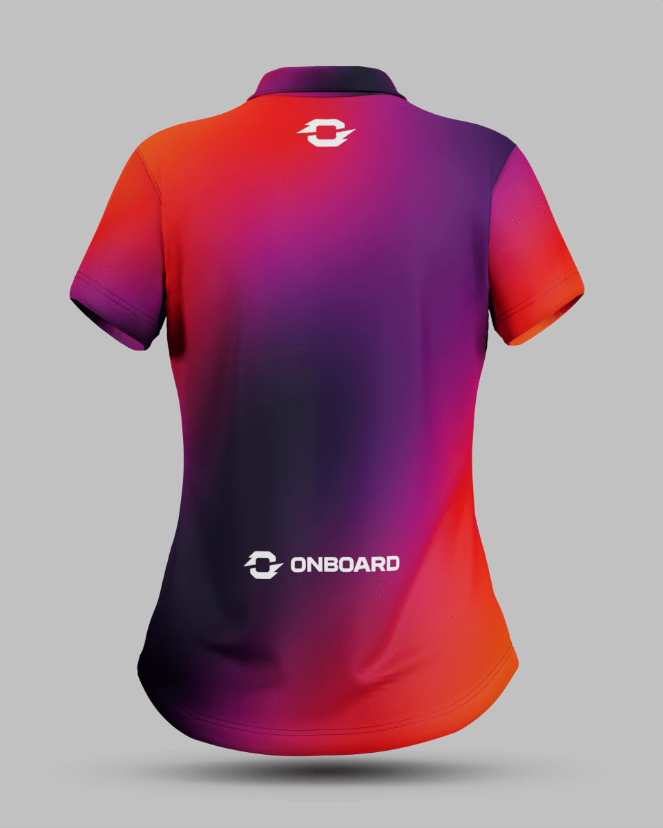 Womens Aura 1/4 Zip Polo Collar Jersey - Onboard Sportswear