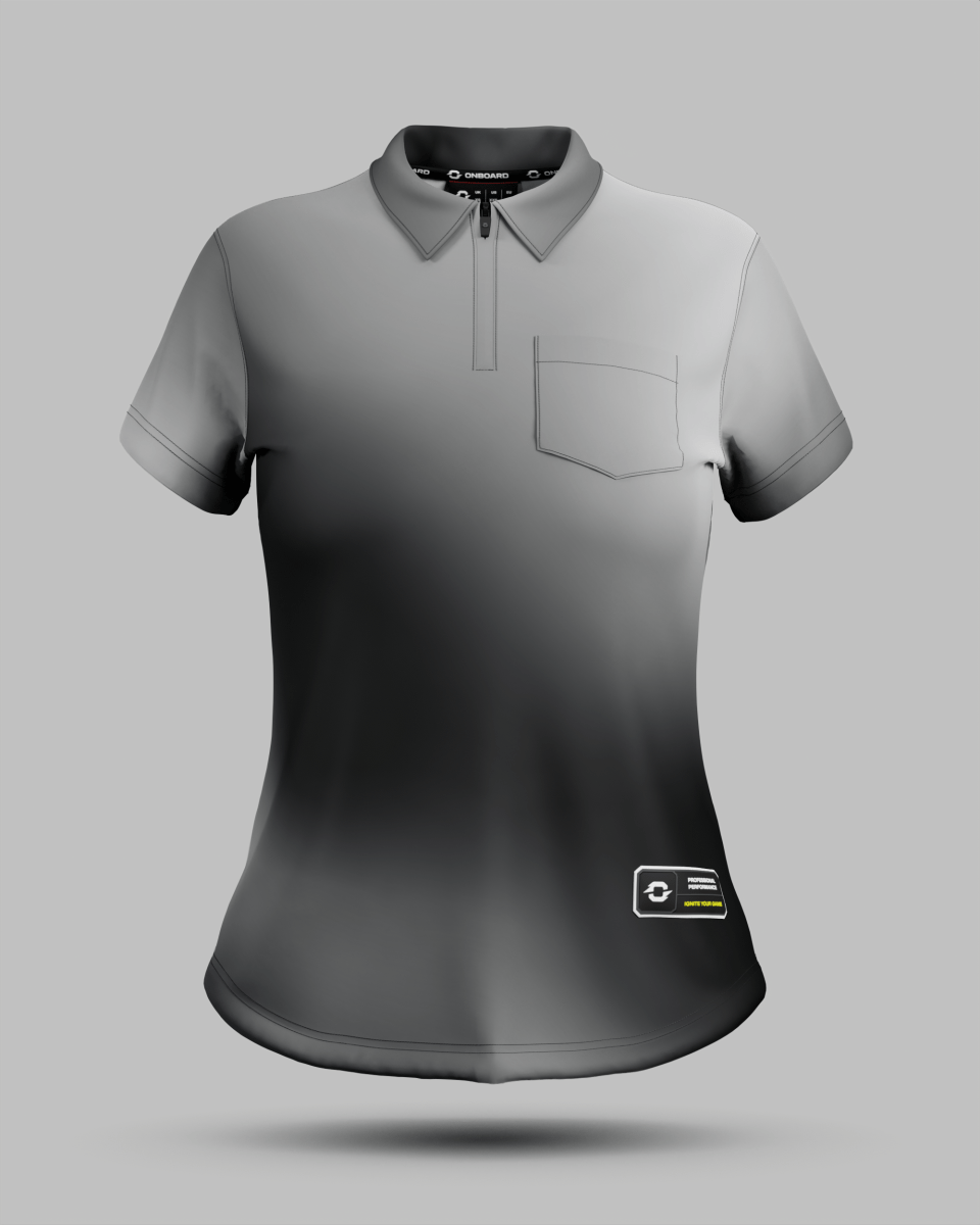 Womens Aura 1/4 Zip Polo Collar Jersey With Pocket - Onboard Sportswear