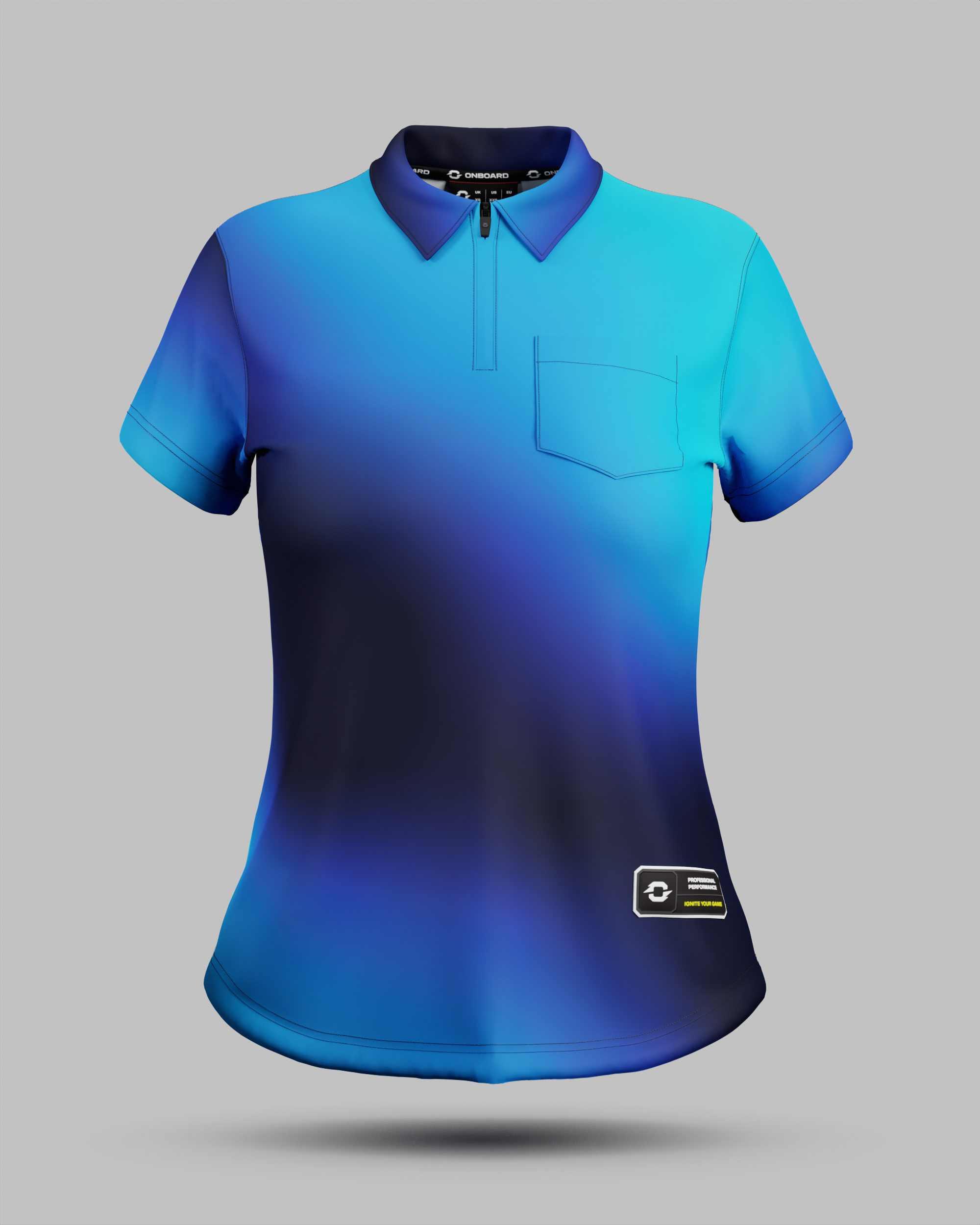 Womens Aura 1/4 Zip Polo Collar Jersey With Pocket