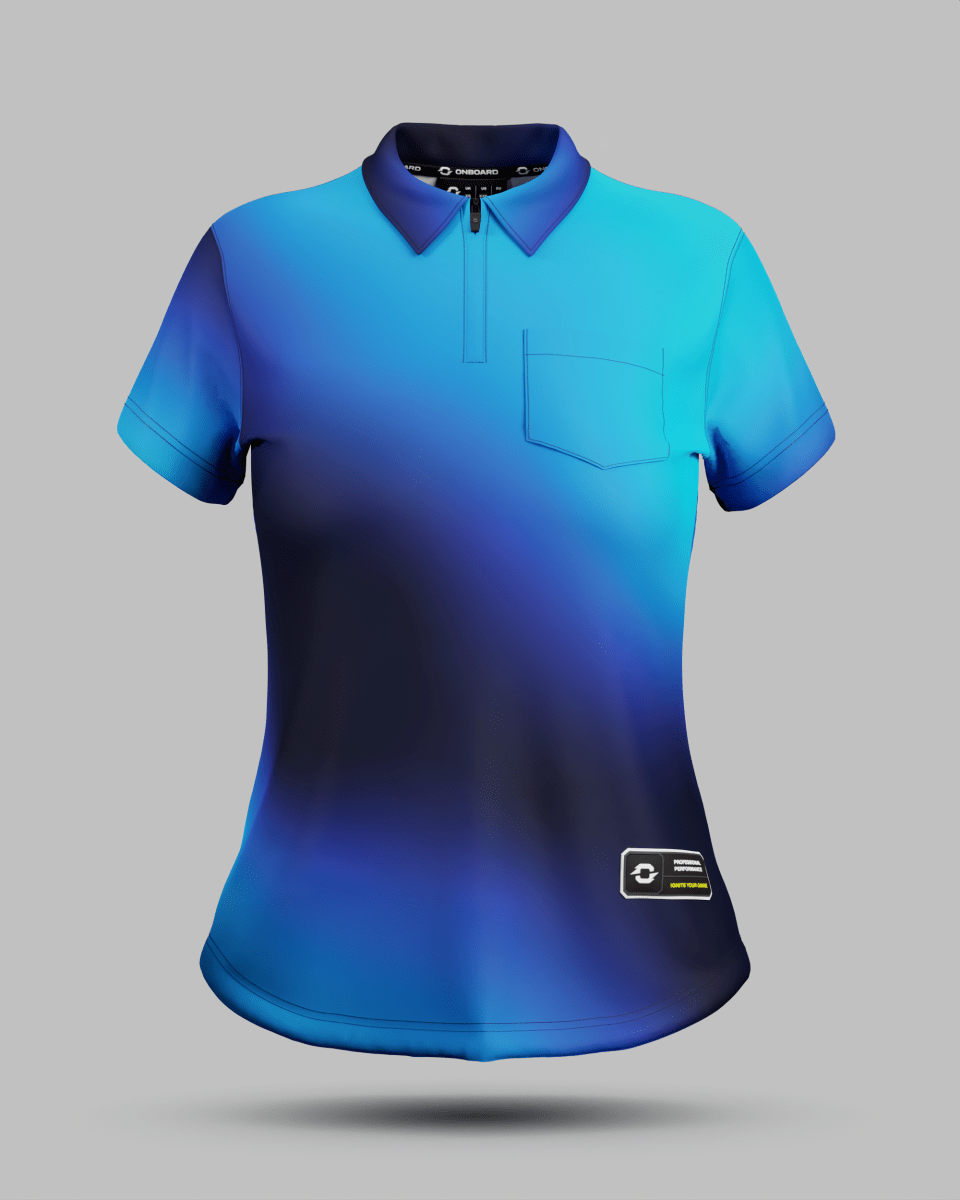 Womens Aura 1/4 Zip Polo Collar Jersey With Pocket - Onboard Sportswear