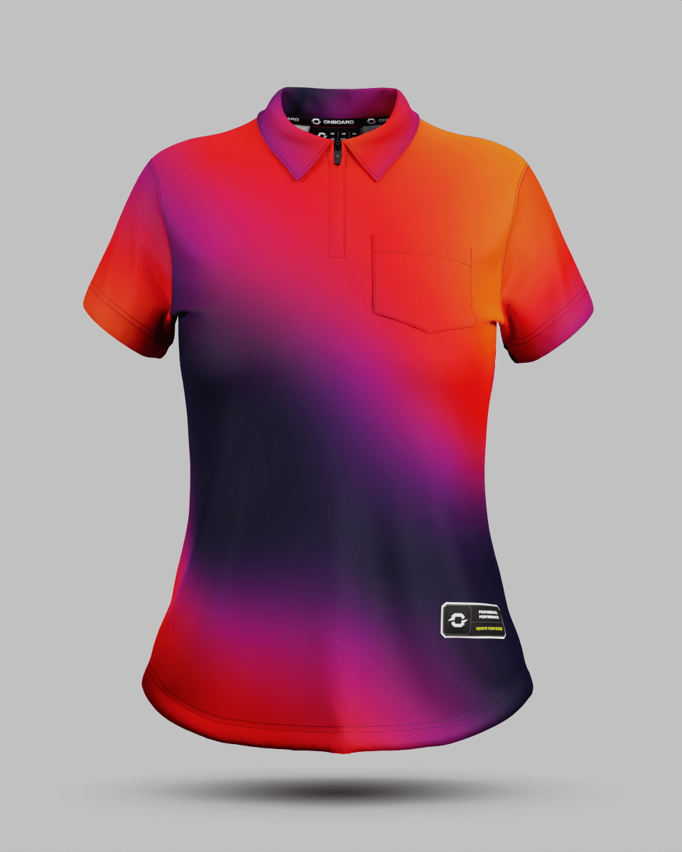 Womens Aura 1/4 Zip Polo Collar Jersey With Pocket - Onboard Sportswear