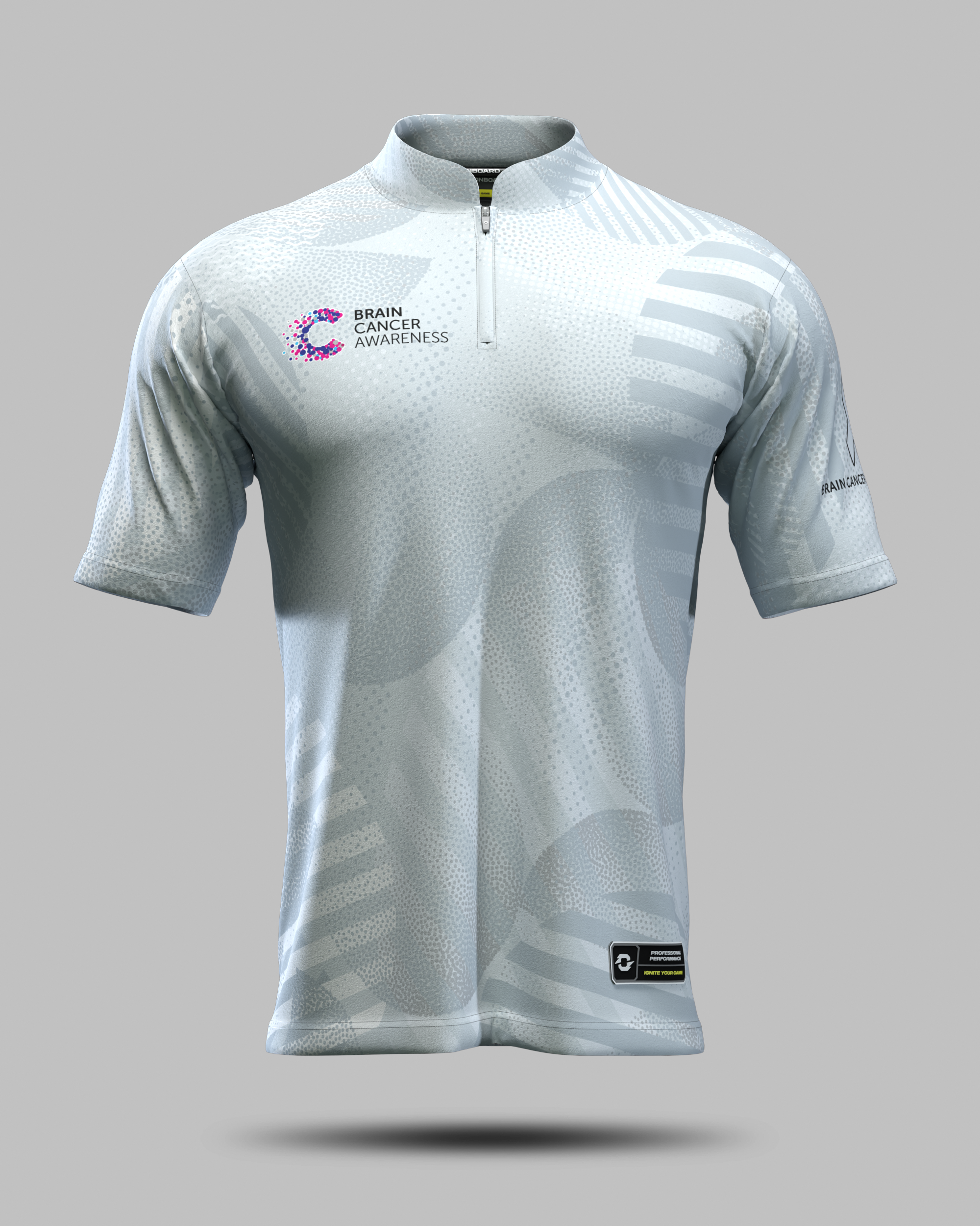 Brain Cancer Awareness Shirt In Grey