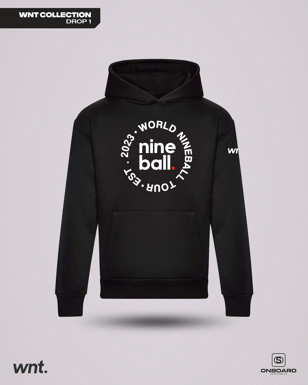 WNT Essential Oversized Hoodie Black