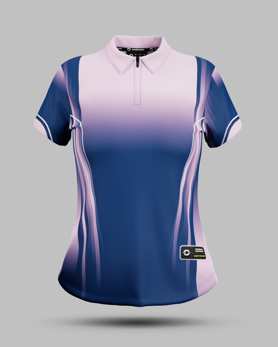 Womens Blaze 1/4 Zip Polo Collar Jersey - Onboard Sportswear