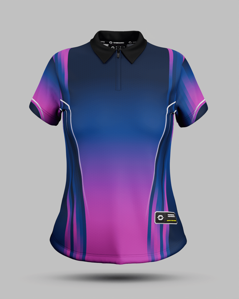 Womens Blaze 1/4 Zip Polo Collar Jersey - Onboard Sportswear