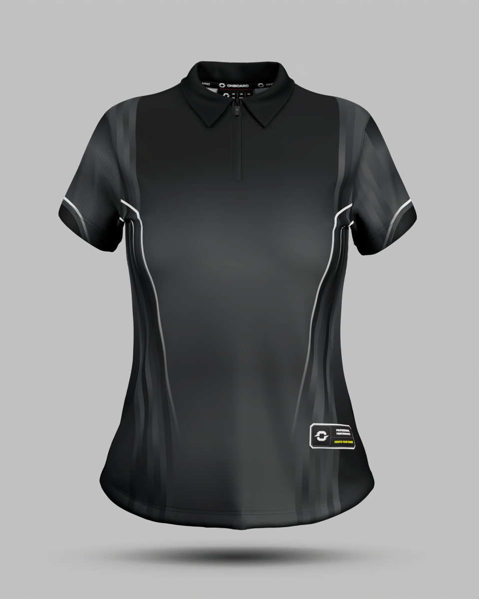Womens Blaze 1/4 Zip Polo Collar Jersey - Onboard Sportswear