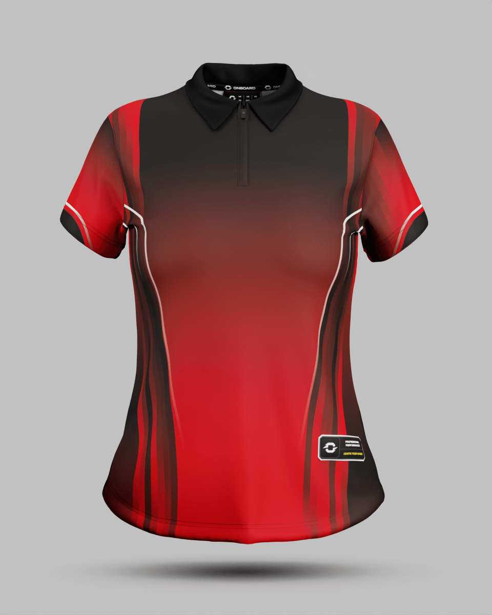 Womens Blaze 1/4 Zip Polo Collar Jersey - Onboard Sportswear