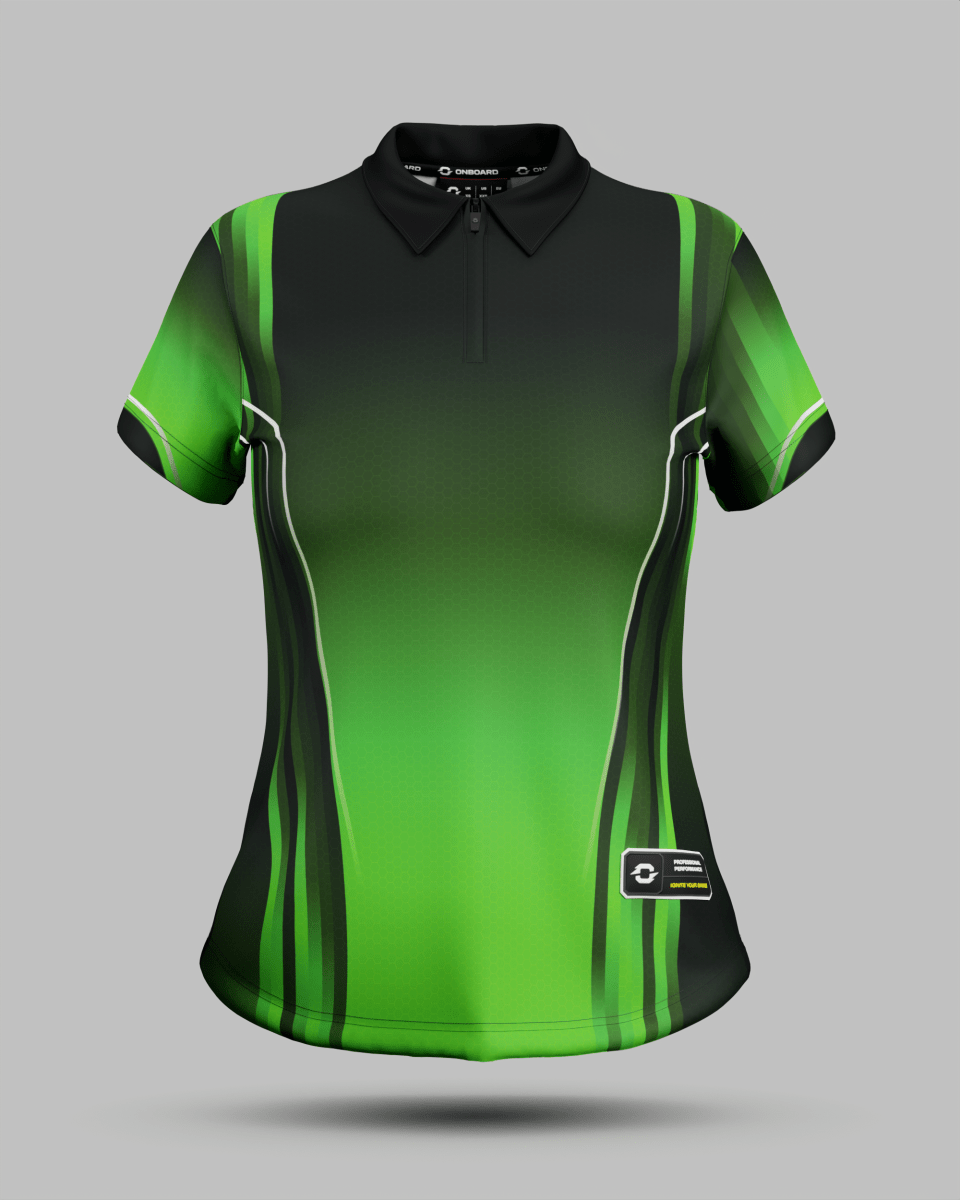 Womens Blaze 1/4 Zip Polo Collar Jersey - Onboard Sportswear
