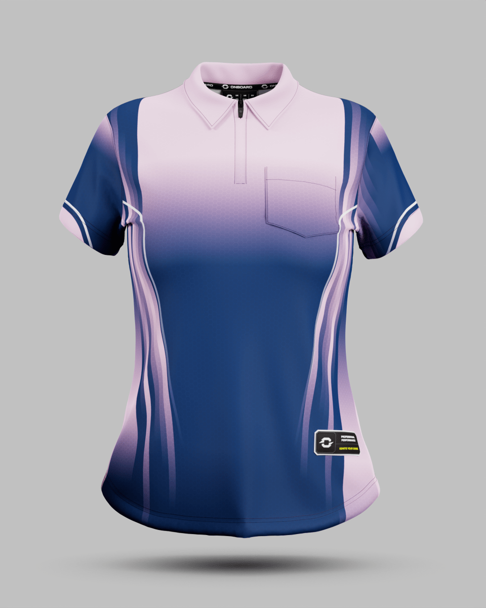 Womens Blaze 1/4 Zip Polo Collar Jersey With Pocket - Onboard Sportswear
