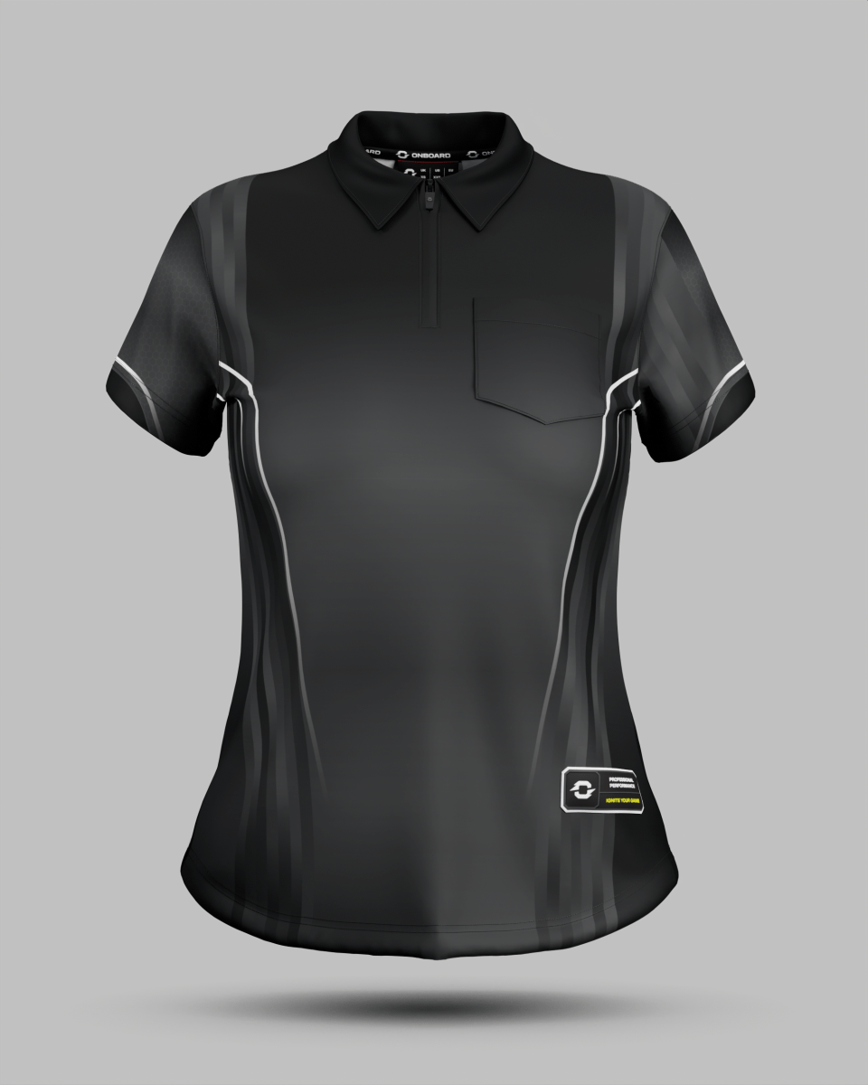 Womens Blaze 1/4 Zip Polo Collar Jersey With Pocket - Onboard Sportswear