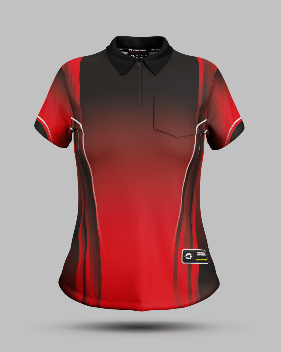 Womens Blaze 1/4 Zip Polo Collar Jersey With Pocket - Onboard Sportswear