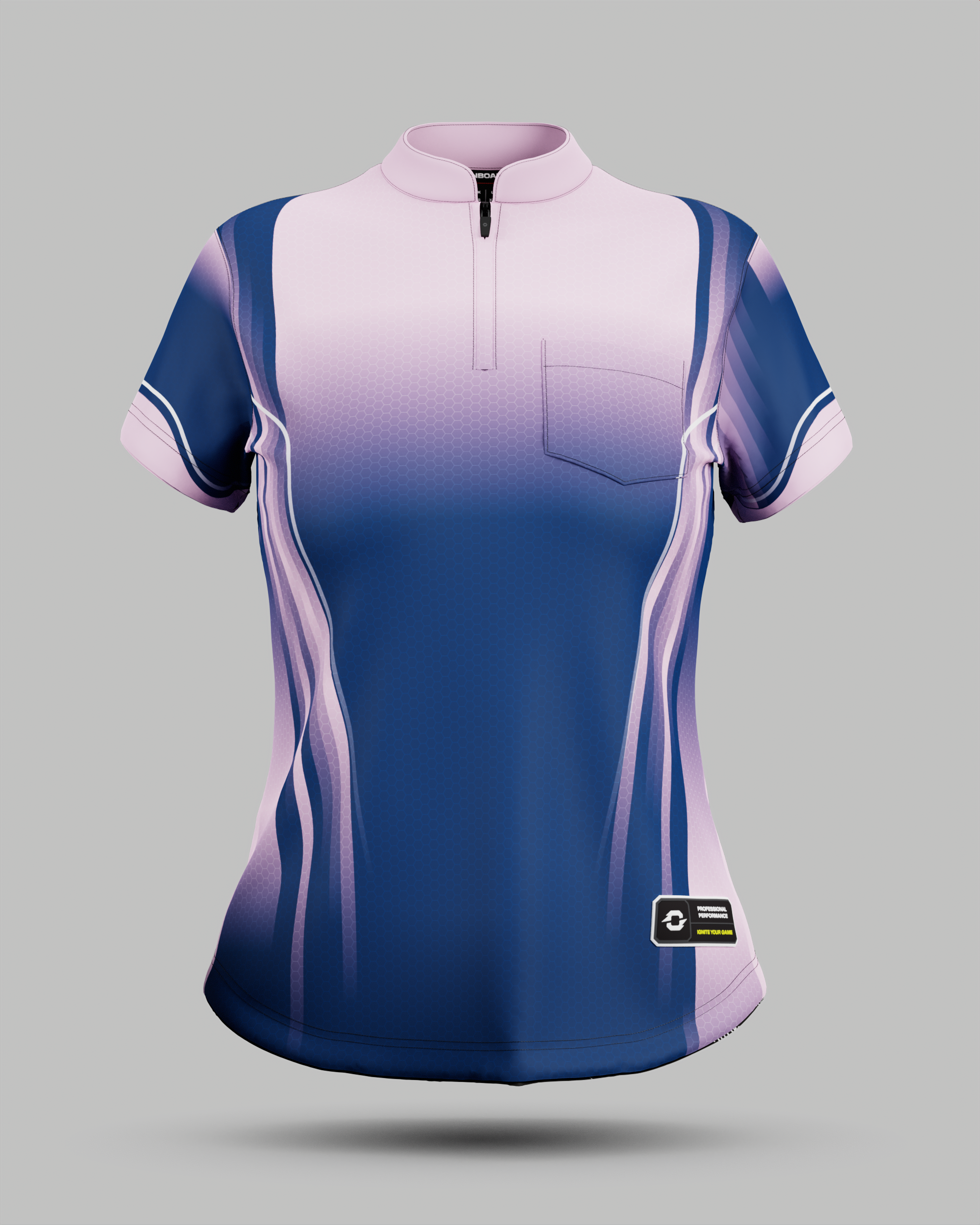 Womens Blaze 1/4 Zip Pro Collar Jersey With Pocket