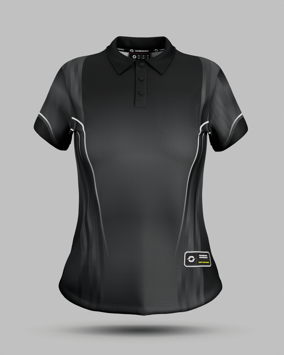 Womens Blaze 3 Button Polo Collar Jersey - Onboard Sportswear