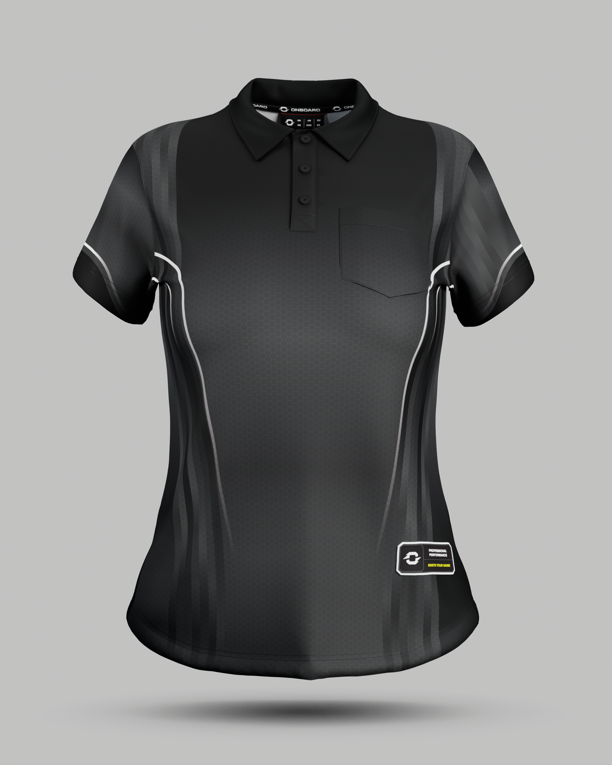 Womens Blaze 3 Button Polo Collar Jersey With Pocket