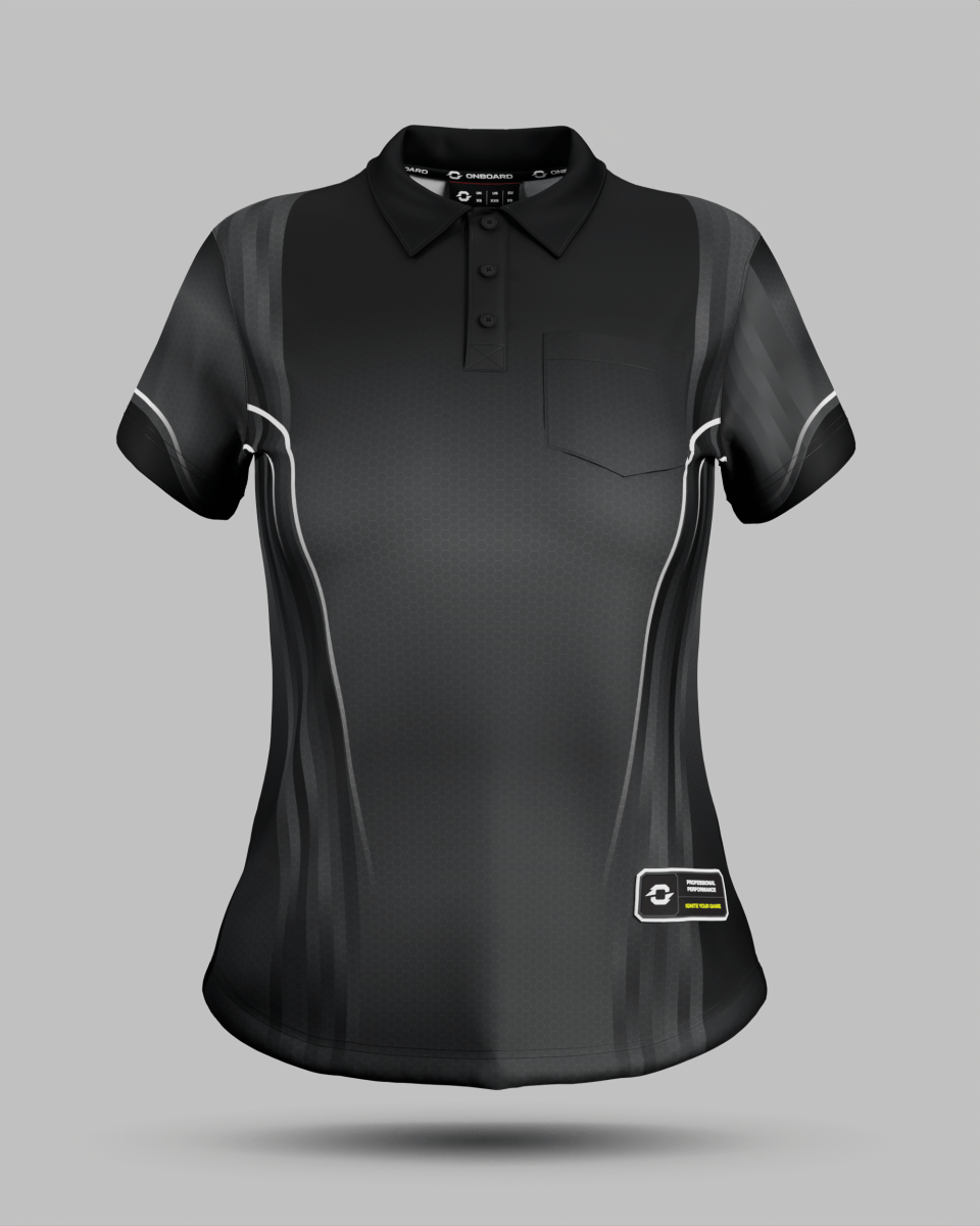 Womens Blaze 3 Button Polo Collar Jersey With Pocket - Onboard Sportswear