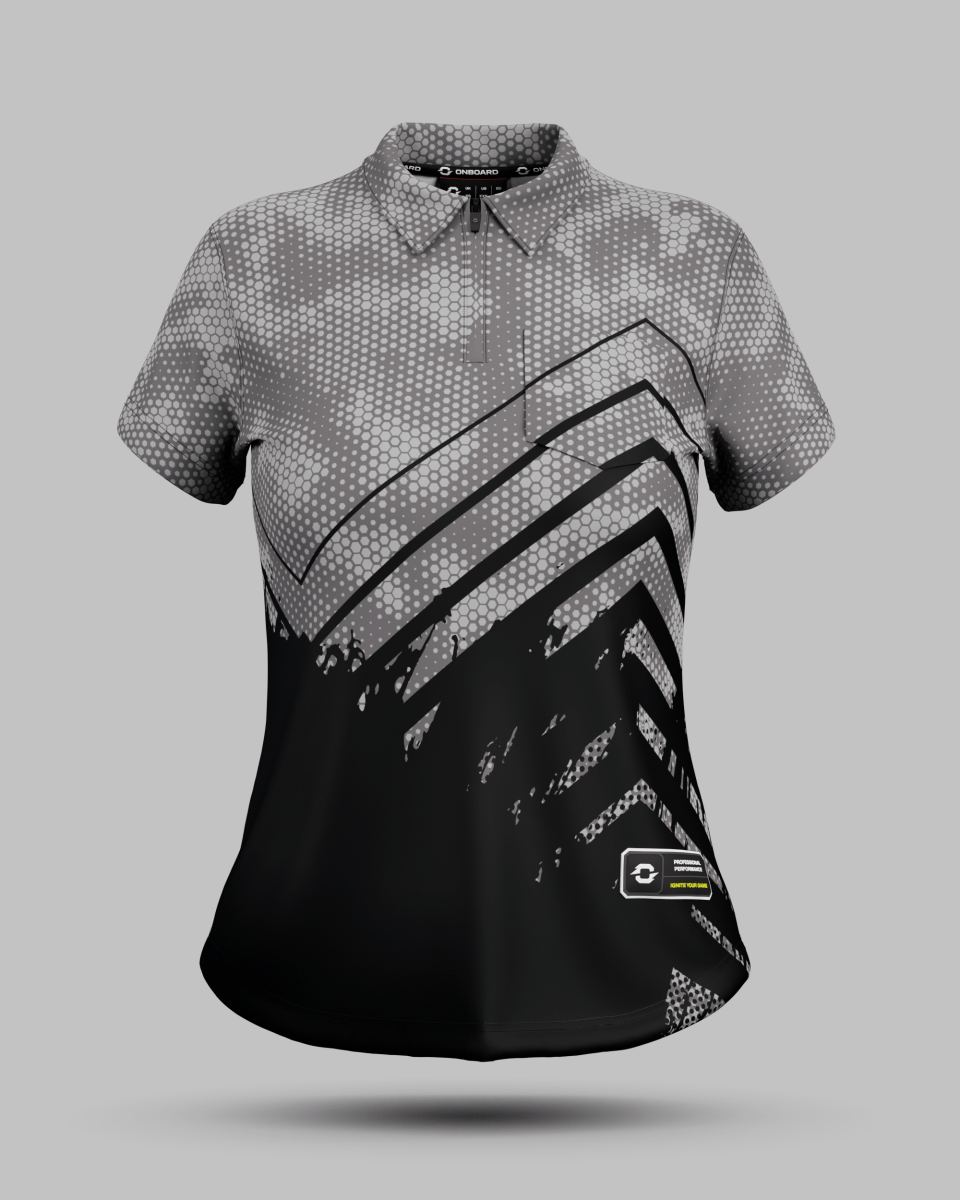 Womens Boston 1/4 Zip Polo Collar Jersey - Onboard Sportswear