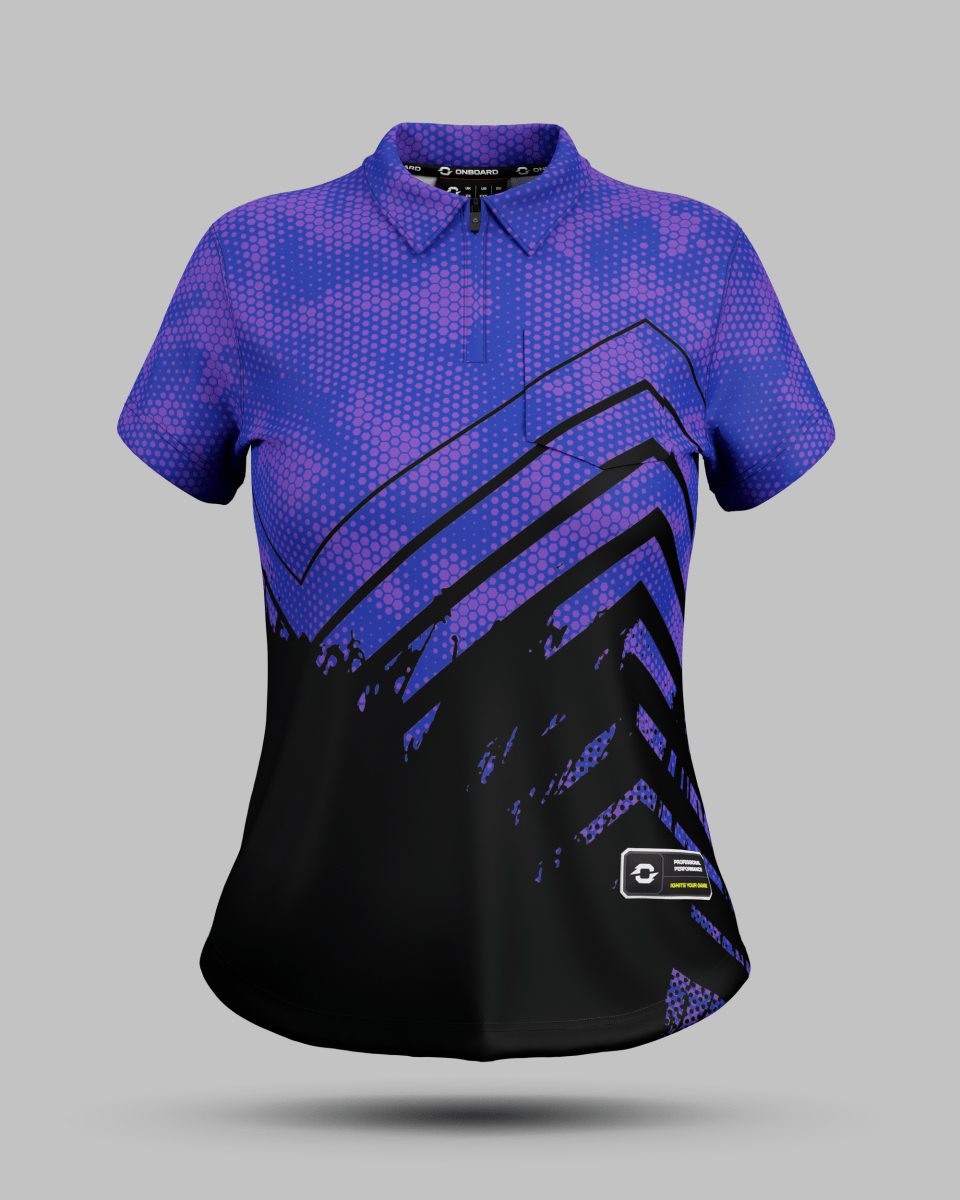 Womens Boston 1/4 Zip Polo Collar Jersey - Onboard Sportswear