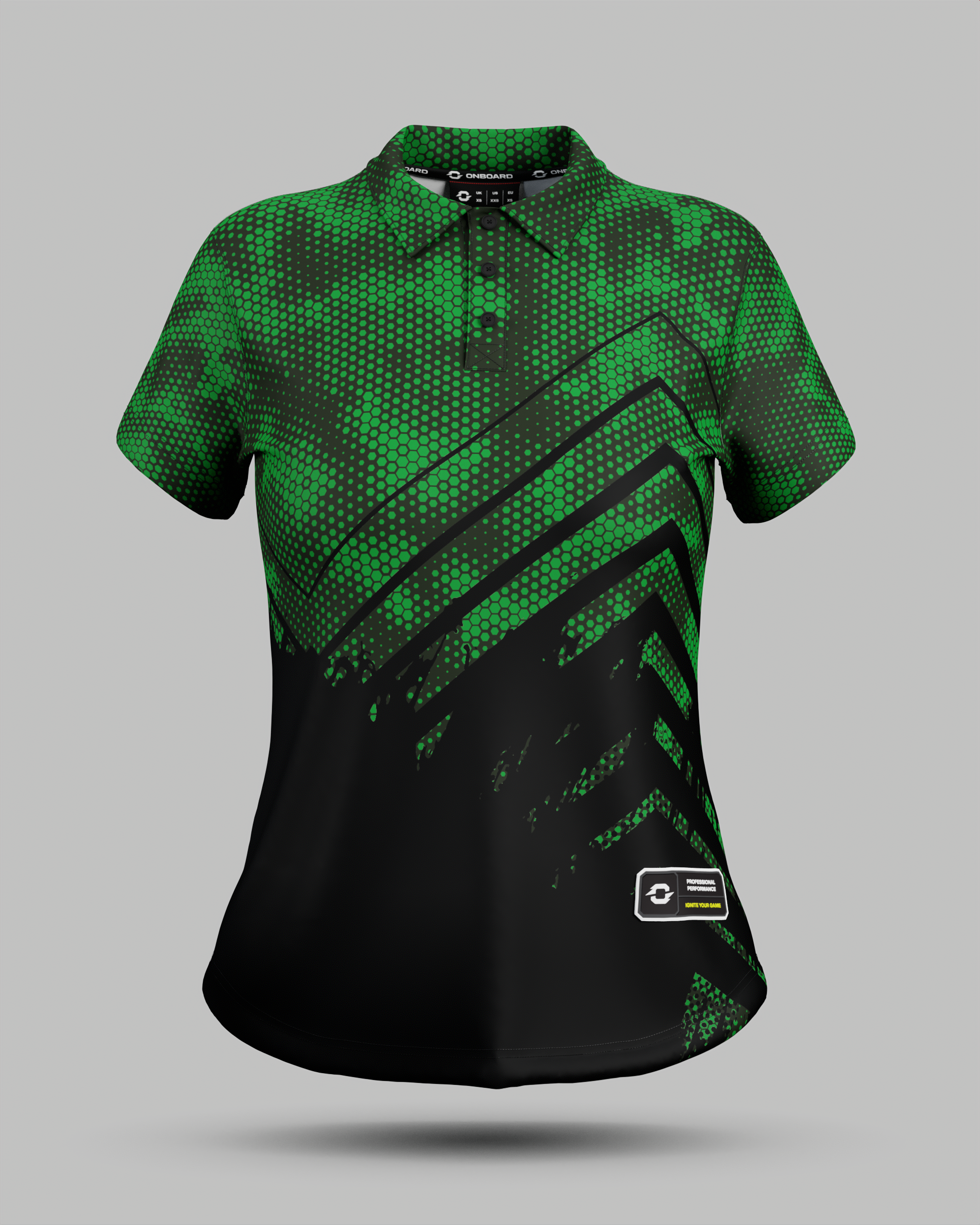 Womens Boston 3 Button Polo Collar Jersey