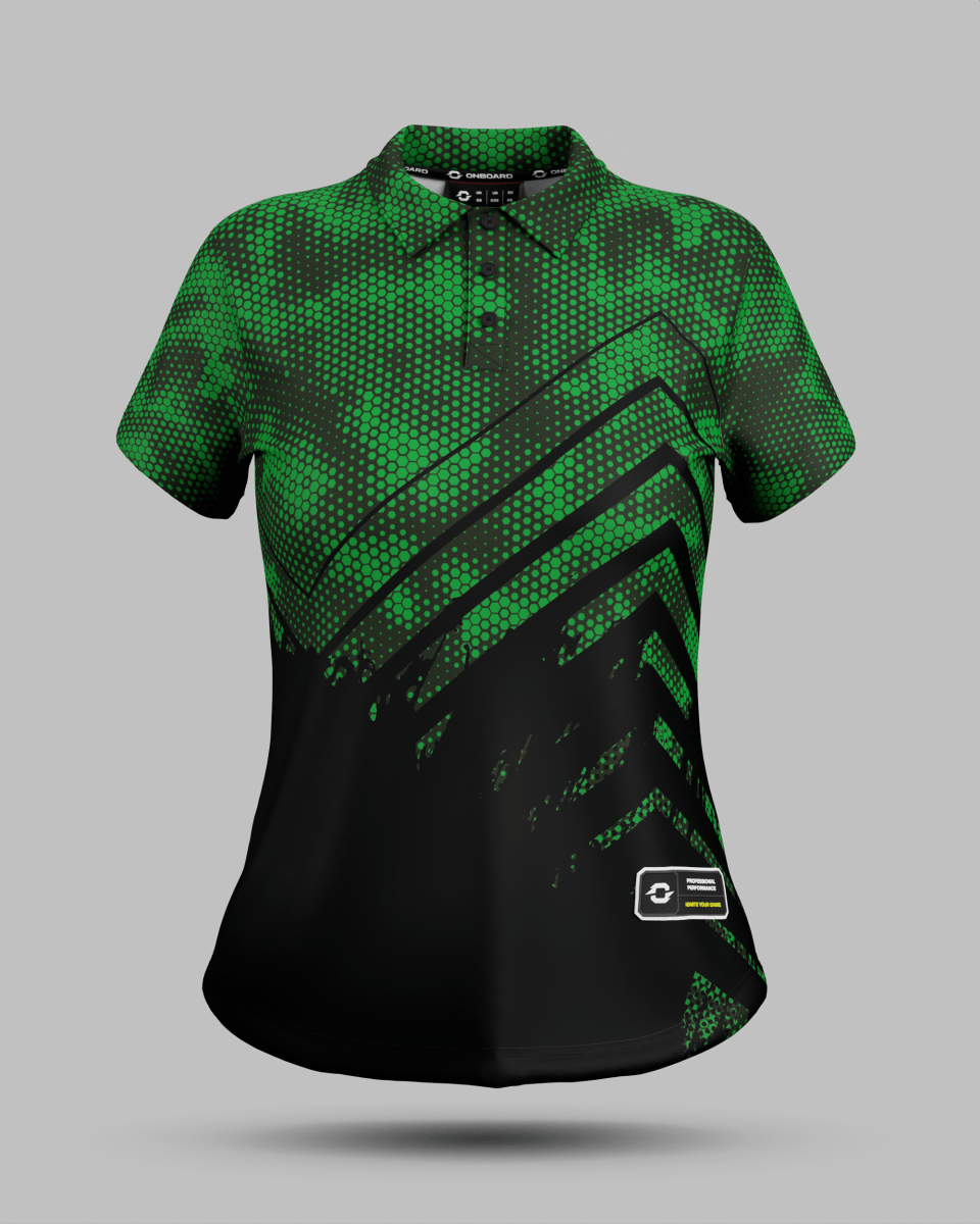 Womens Boston 3 Button Polo Collar Jersey - Onboard Sportswear