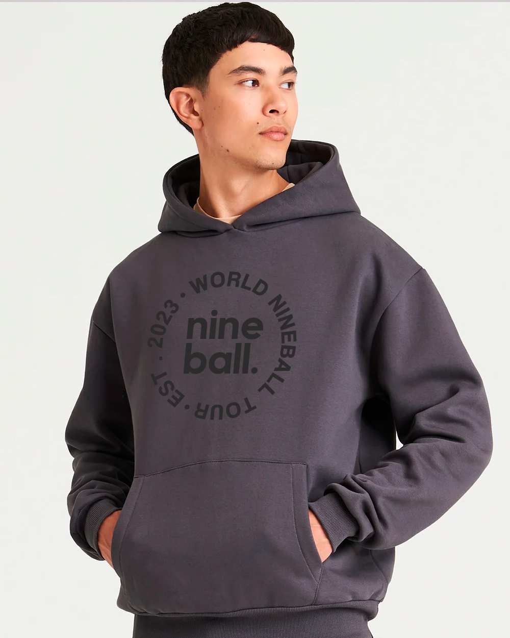 WNT Essential Oversized Hoodie Charcoal