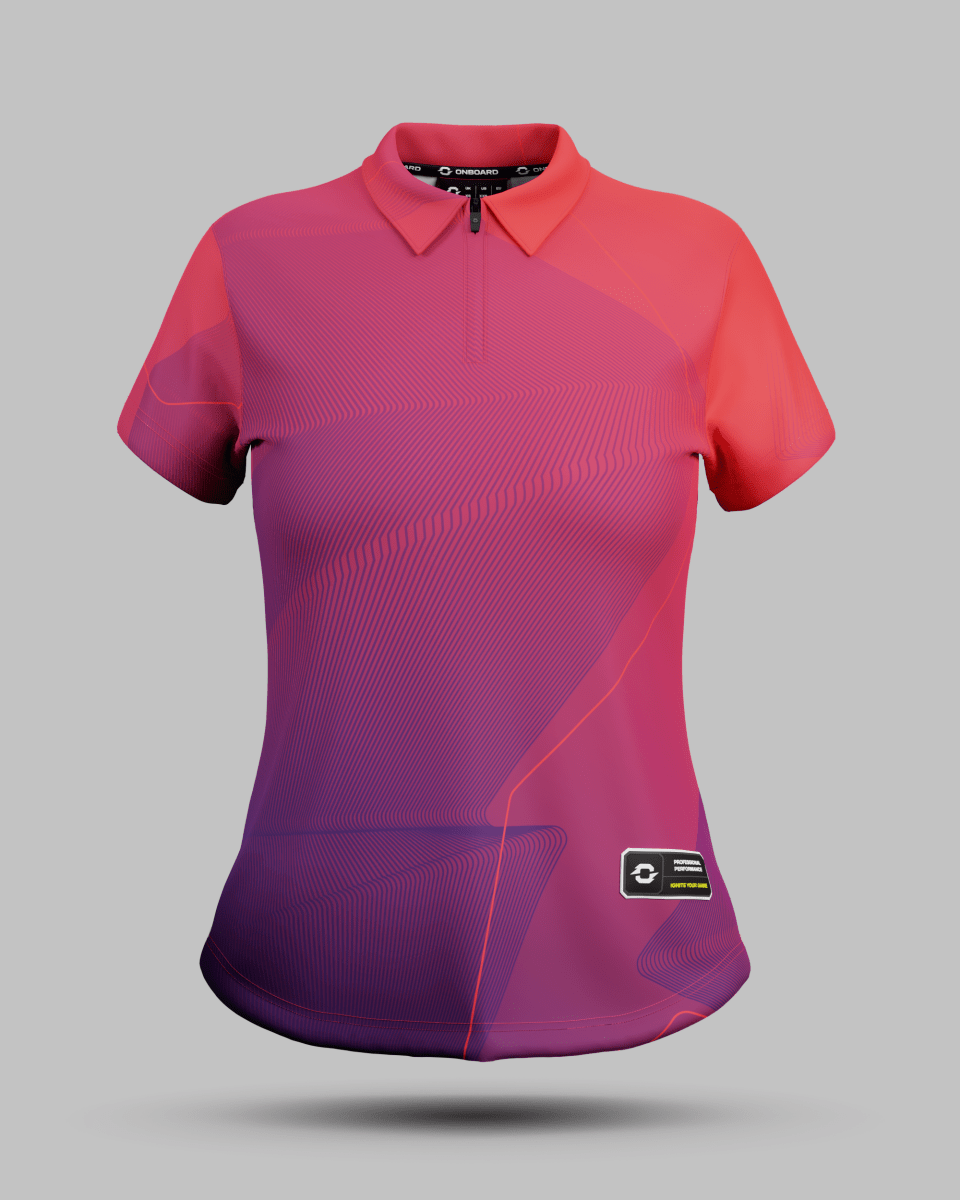 Womens California 1/4 Zip Polo Collar Jersey - Onboard Sportswear