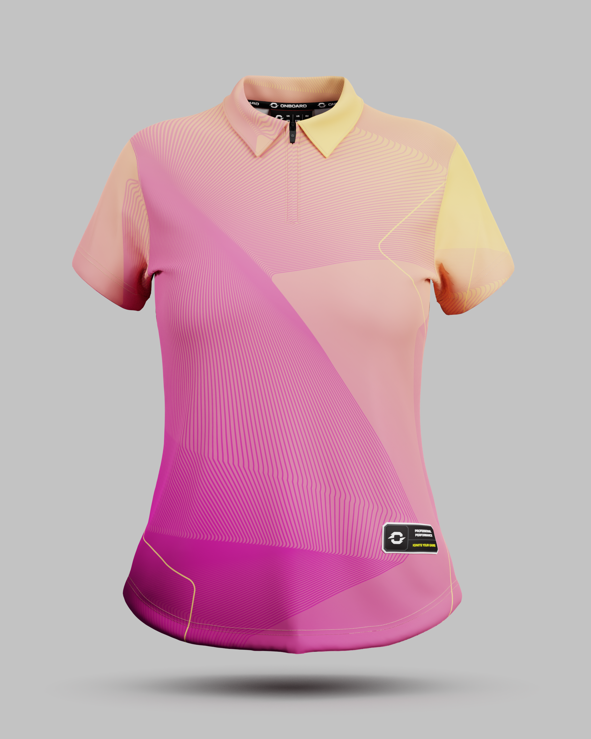 Womens California 1/4 Zip Polo Collar Jersey