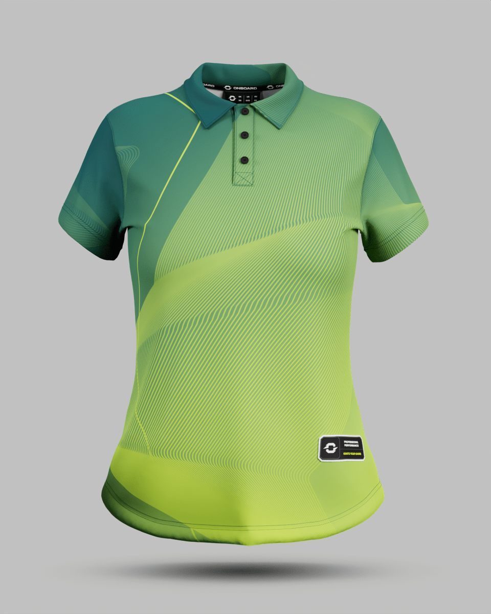 Womens California 3 Button Polo Collar Jersey - Onboard Sportswear