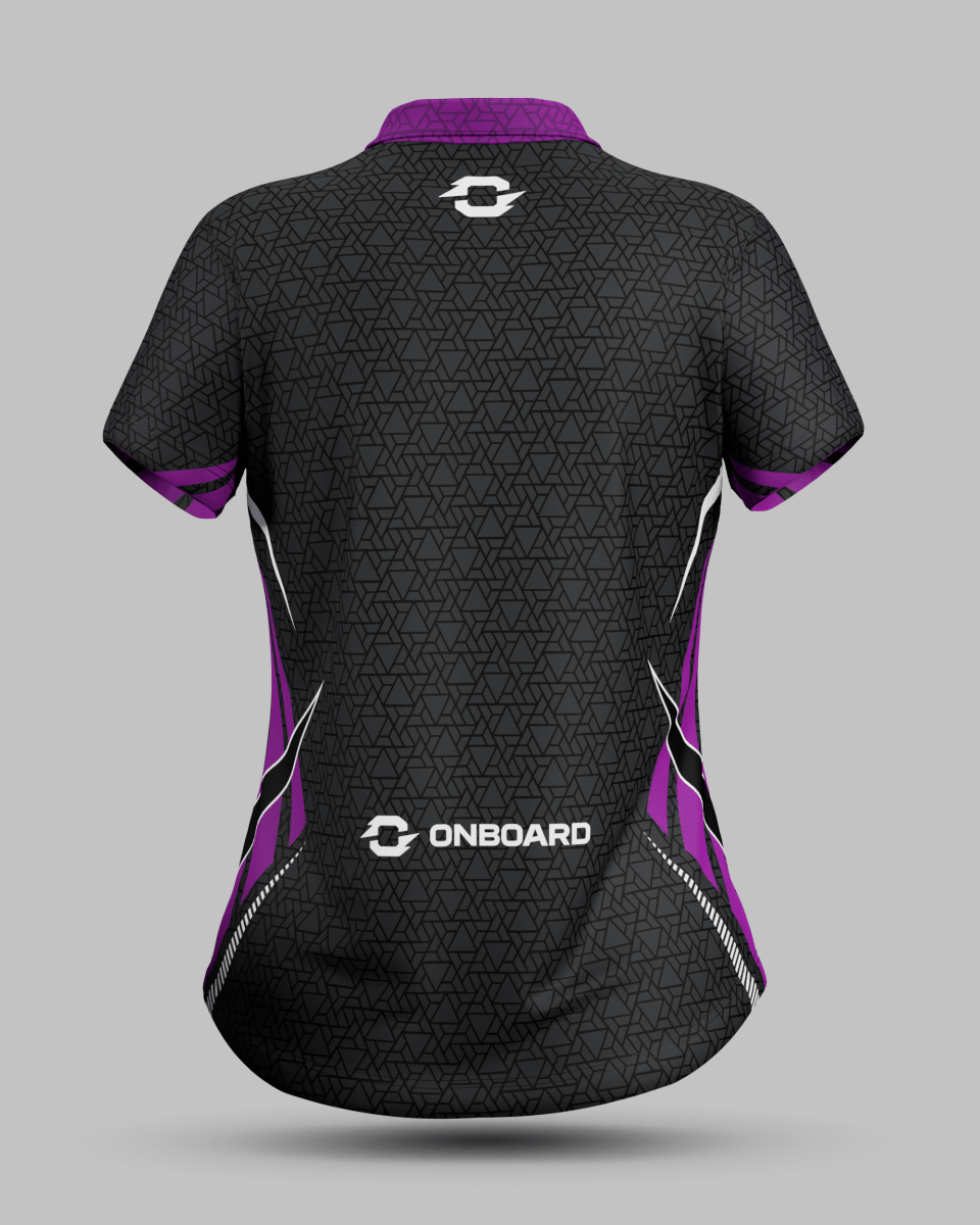 Womens Denver 1/4 Zip Polo Collar Jersey - Onboard Sportswear