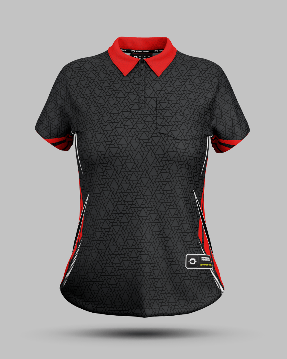 Womens Denver 1/4 Zip Polo Collar Jersey - Onboard Sportswear