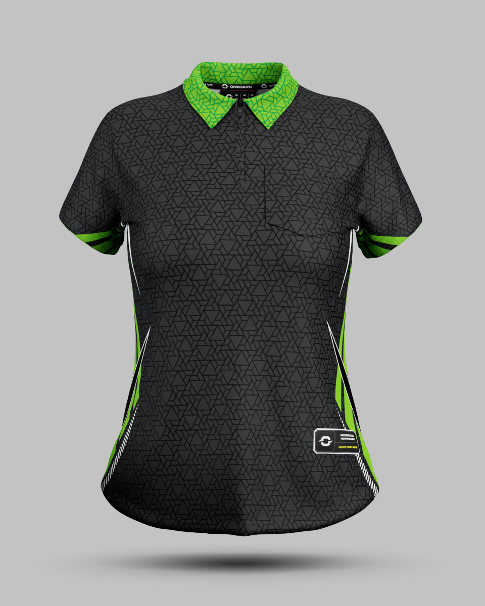 Womens Denver 1/4 Zip Polo Collar Jersey - Onboard Sportswear