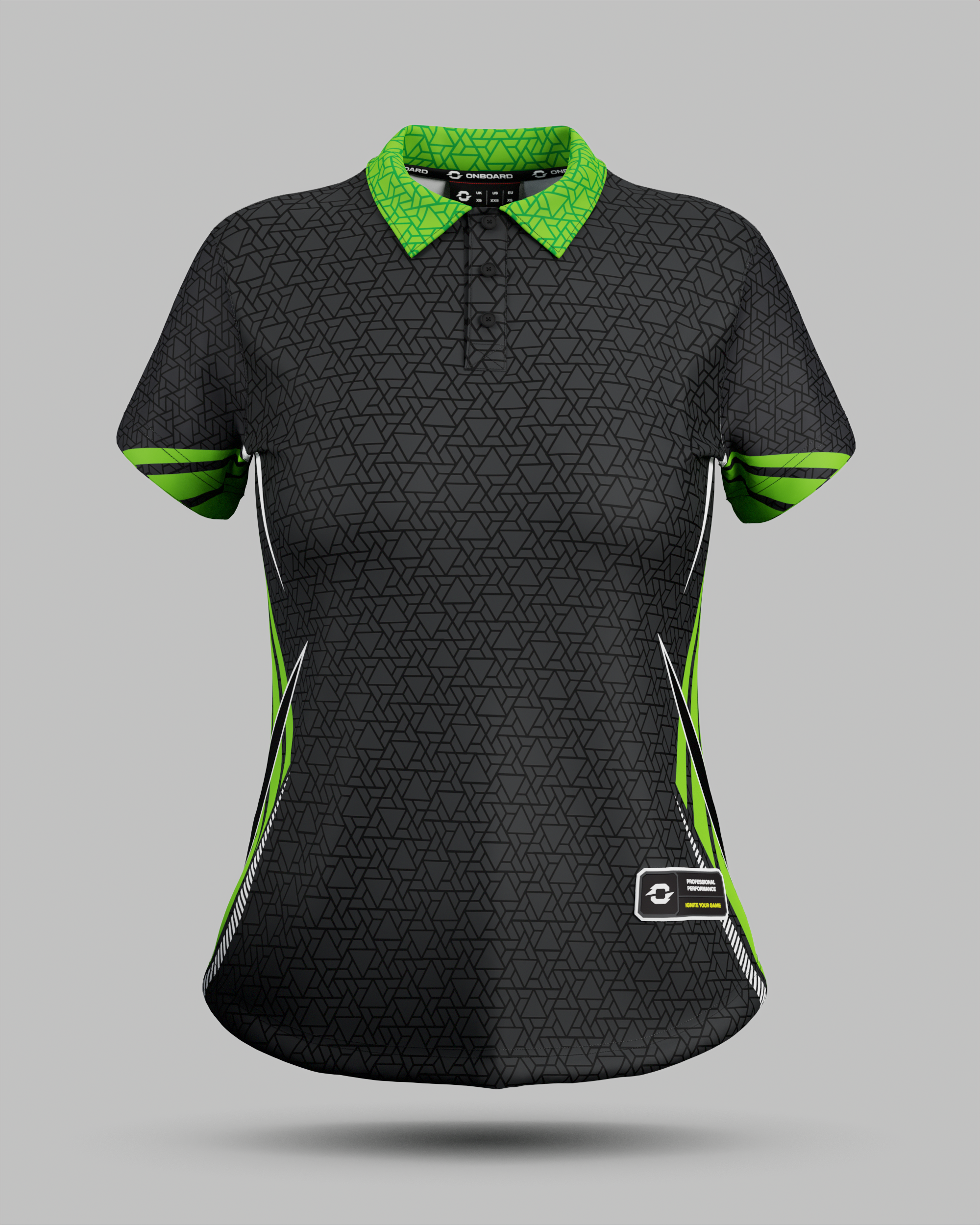 Womens Denver 3 Button Polo Collar Jersey