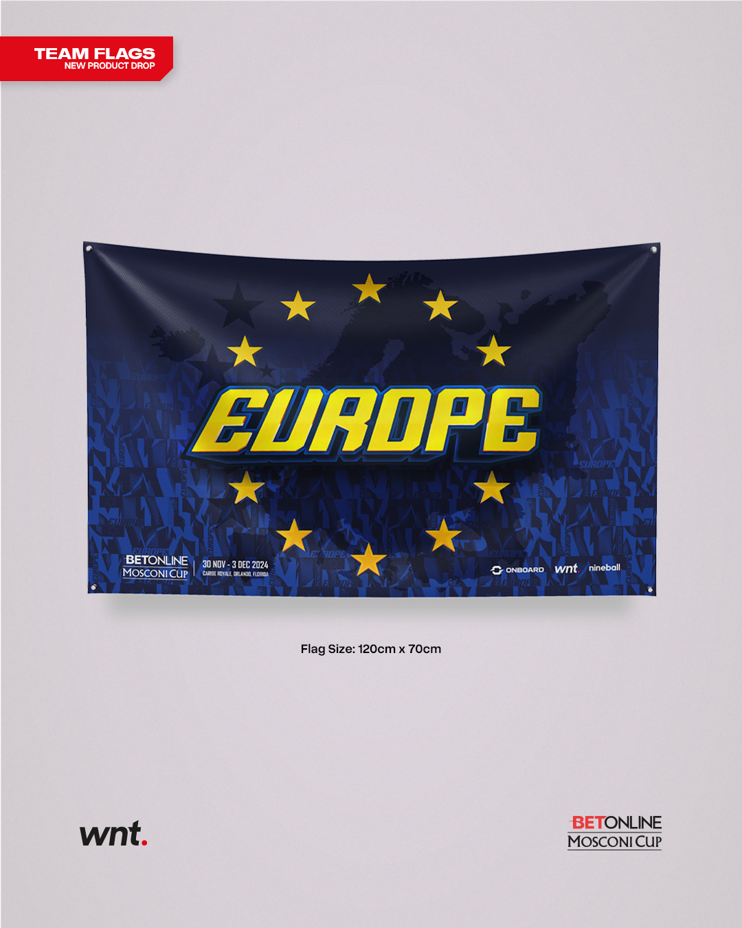 Official Team Europe Mosconi Cup Flag