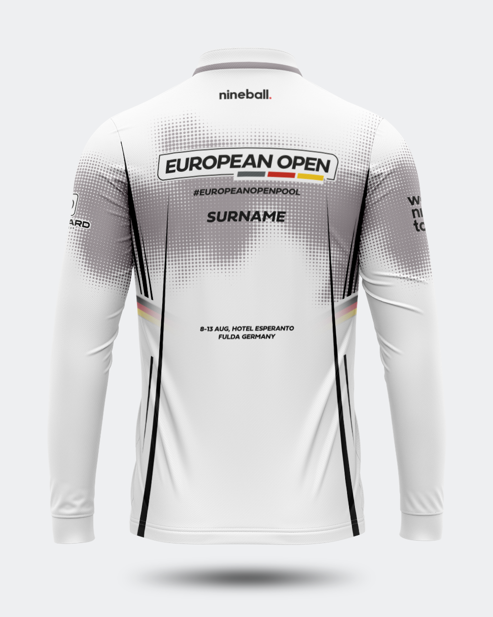 2023 White European Open Long Sleeve Event Jersey