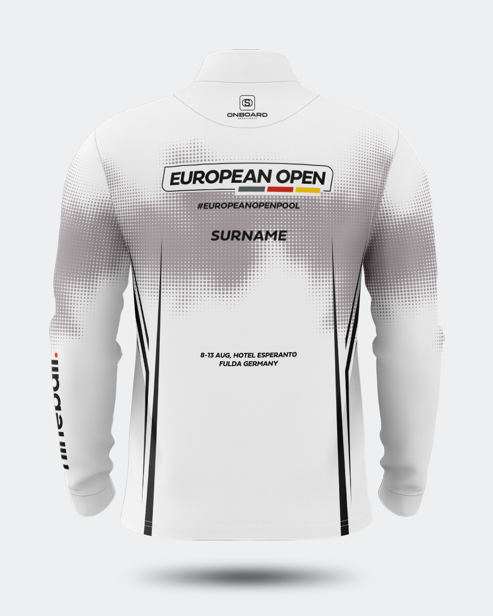 2023 White European Open 1/2 Zip Midlayer